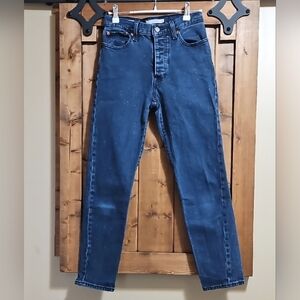 Levi's Wedgie Straight Fit Ankle Length Blue Womens Jeans Size 26